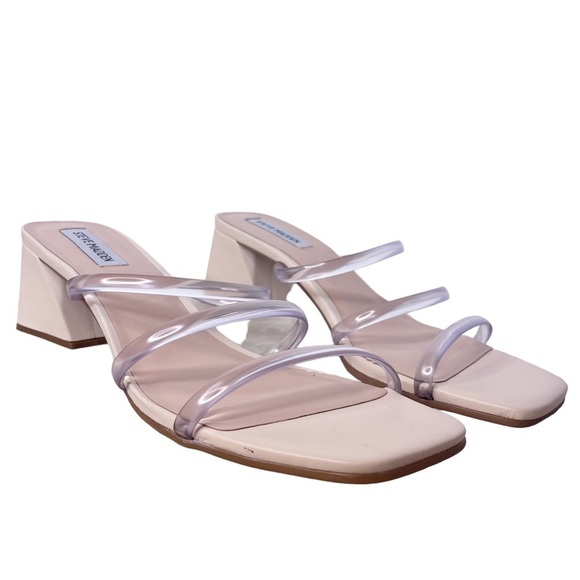 Steve Madden Shoes - STEVE MADDEN New in Box Hanya Clear Strap Sandals in Tan Size 8.5